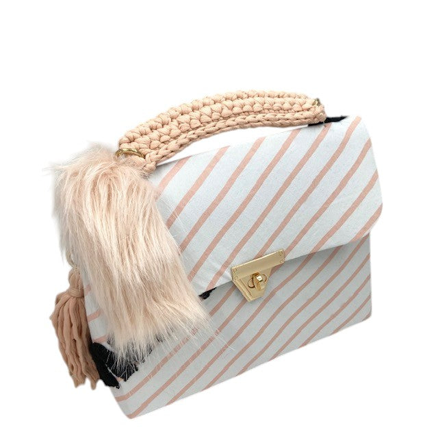 A SIGNATURE STRIPED RITZY HAZE BAG