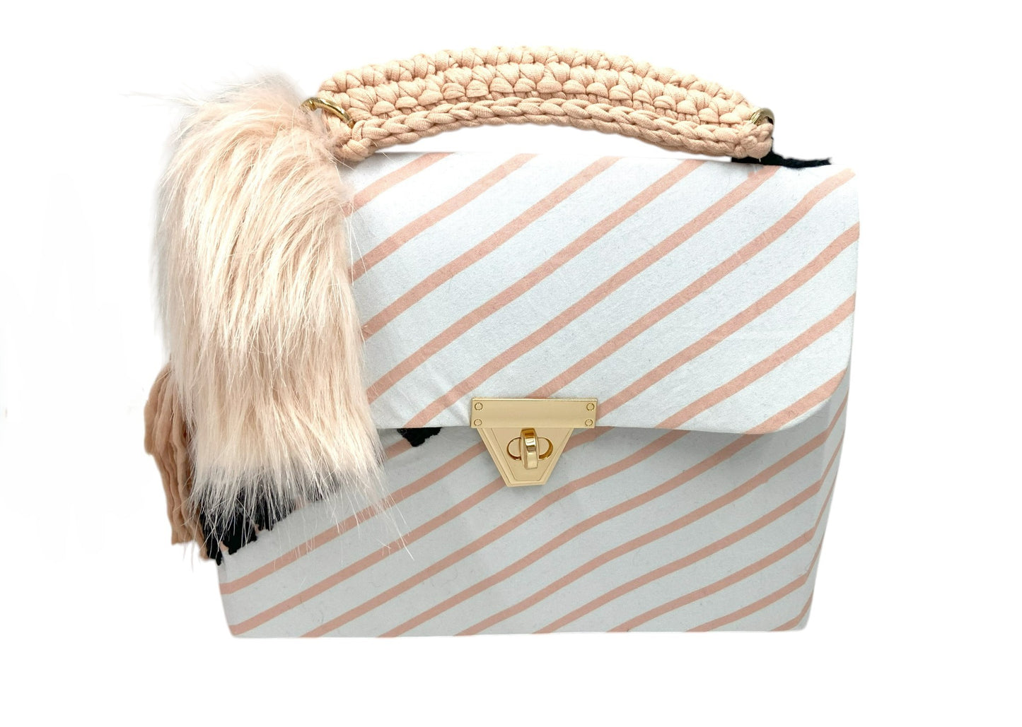 A SIGNATURE STRIPED RITZY HAZE BAG