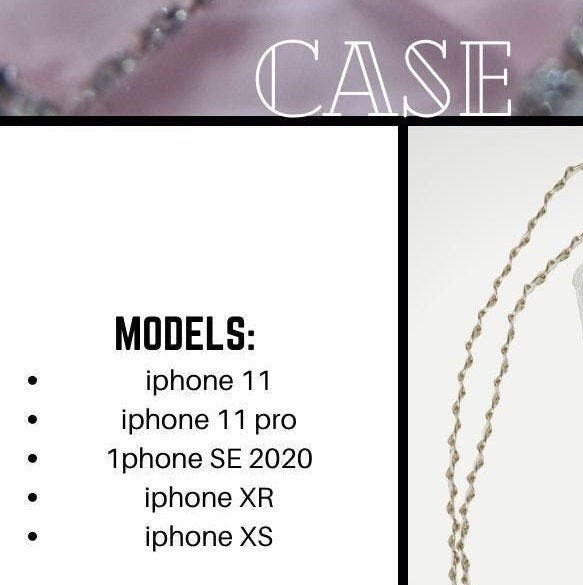 Personalized Letter Bling Make-Up Mirror iPhone Case w Rose Tweed Handle Sling Bling Charms for iPhone Samsung models- Also makes Great Gift