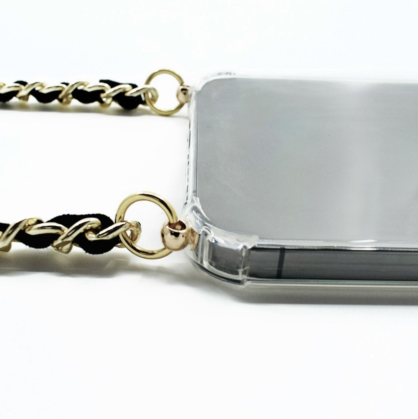 iPhone Mirror Case, Chain Crossbody Mirror Case, iPhone Chain Strap, Phone Mirror Case, Shoulder Strap Phone Case, Gold Phone Case Lanyard