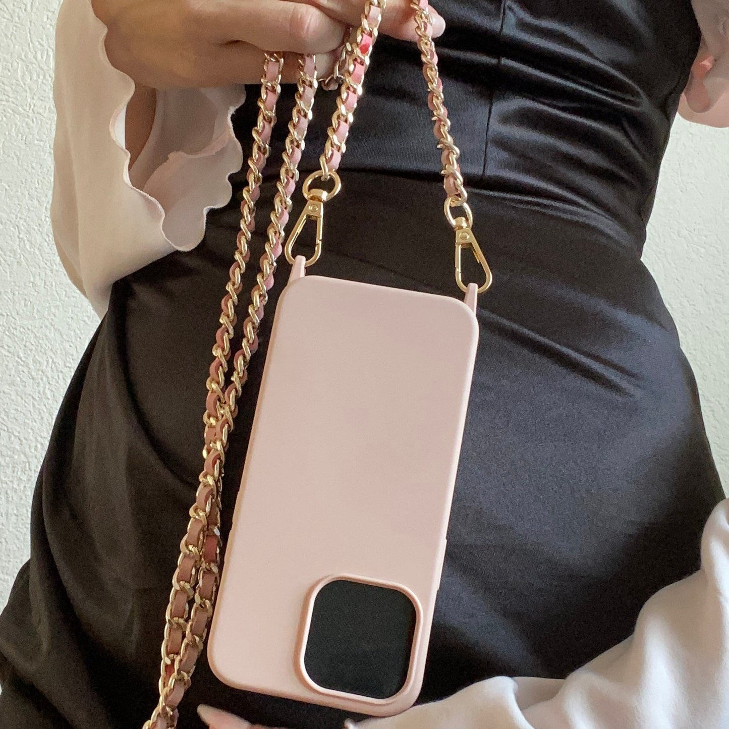 iPhone Sling Case, Samsung Crossbody Phone Case, iPhone Strap, Phone Chain Strap, Shoulder Strap Phone Case, iPhone Pink Chain Lanyard