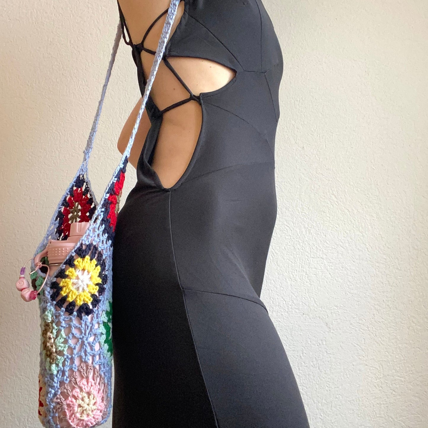 Crochet Water Bottle Holder, Crocheted Bottle Holder, Water Bottle Sling, Water Bottle Carrier, Crossbody Bottle Bag, Water Bottle Bag Purse