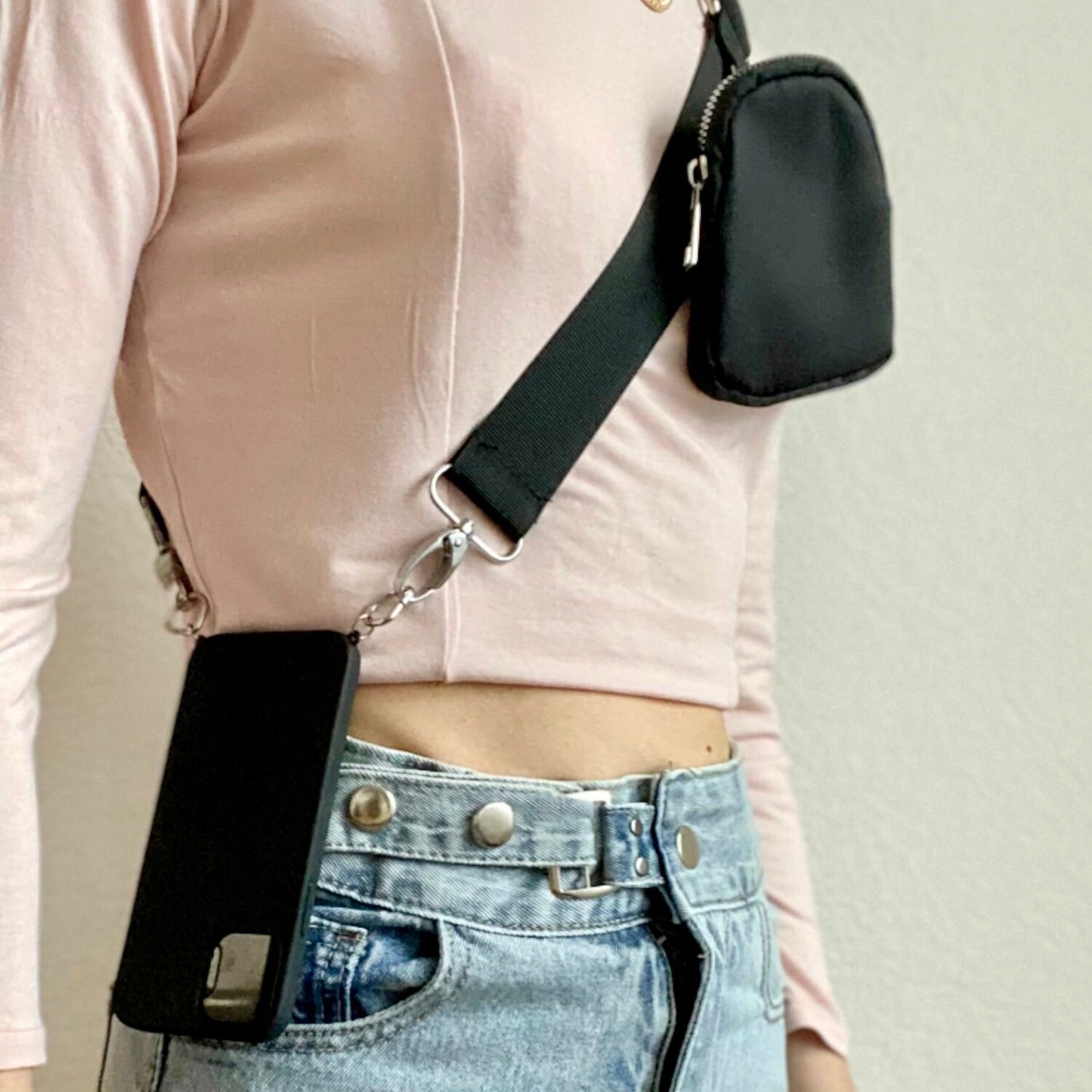 iPhone Mini Bag Sling, Samsung Crossbody Phone Case, iPhone Wallet Strap, Phone Case Bag Mini Purse Strap, Phone Case, iPhone Pouch Lanyard