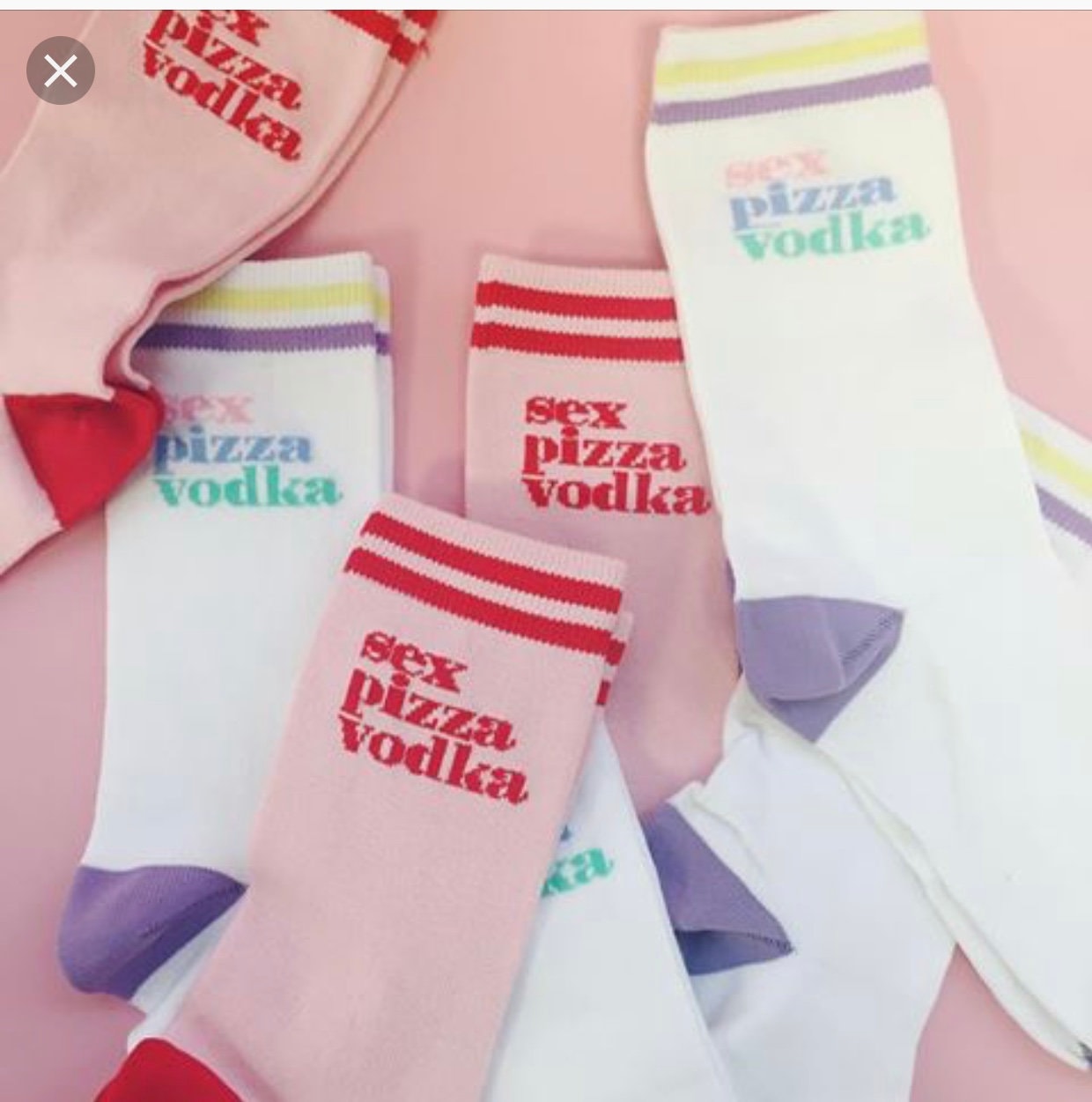 Sex Pizza Vodka Weekend Socks, Cotton Blend Ankle Socks, Embroidered Colorful Socks, Ribbed Socks, Pastel Unisex Socks, Artsy Novelty Socks