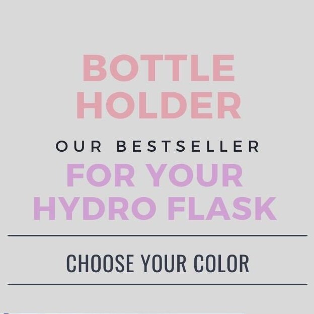 Rose Gold or Black Gold Chain Velvet Water Bottle Holder with Shoulder Sling Pouch, For Your Reusable Hydro Flask Bottle, Makes Great Gift