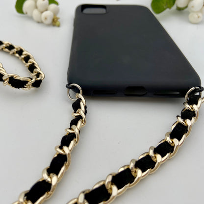 iPhone Sling Case, Samsung Cross body Phone Case, iPhone Strap, Phone Chain Strap, Shoulder Strap Phone Case, iPhone Gold Chain Lanyard