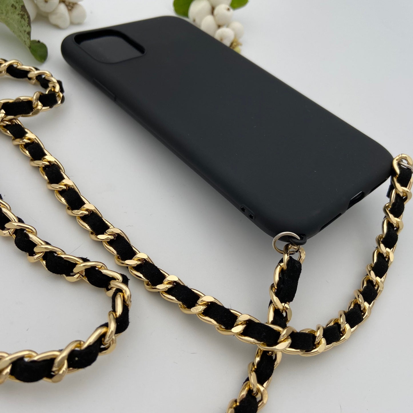 iPhone Sling Case, Samsung Cross body Phone Case, iPhone Strap, Phone Chain Strap, Shoulder Strap Phone Case, iPhone Gold Chain Lanyard