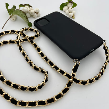 iPhone Sling Case, Samsung Cross body Phone Case, iPhone Strap, Phone Chain Strap, Shoulder Strap Phone Case, iPhone Gold Chain Lanyard