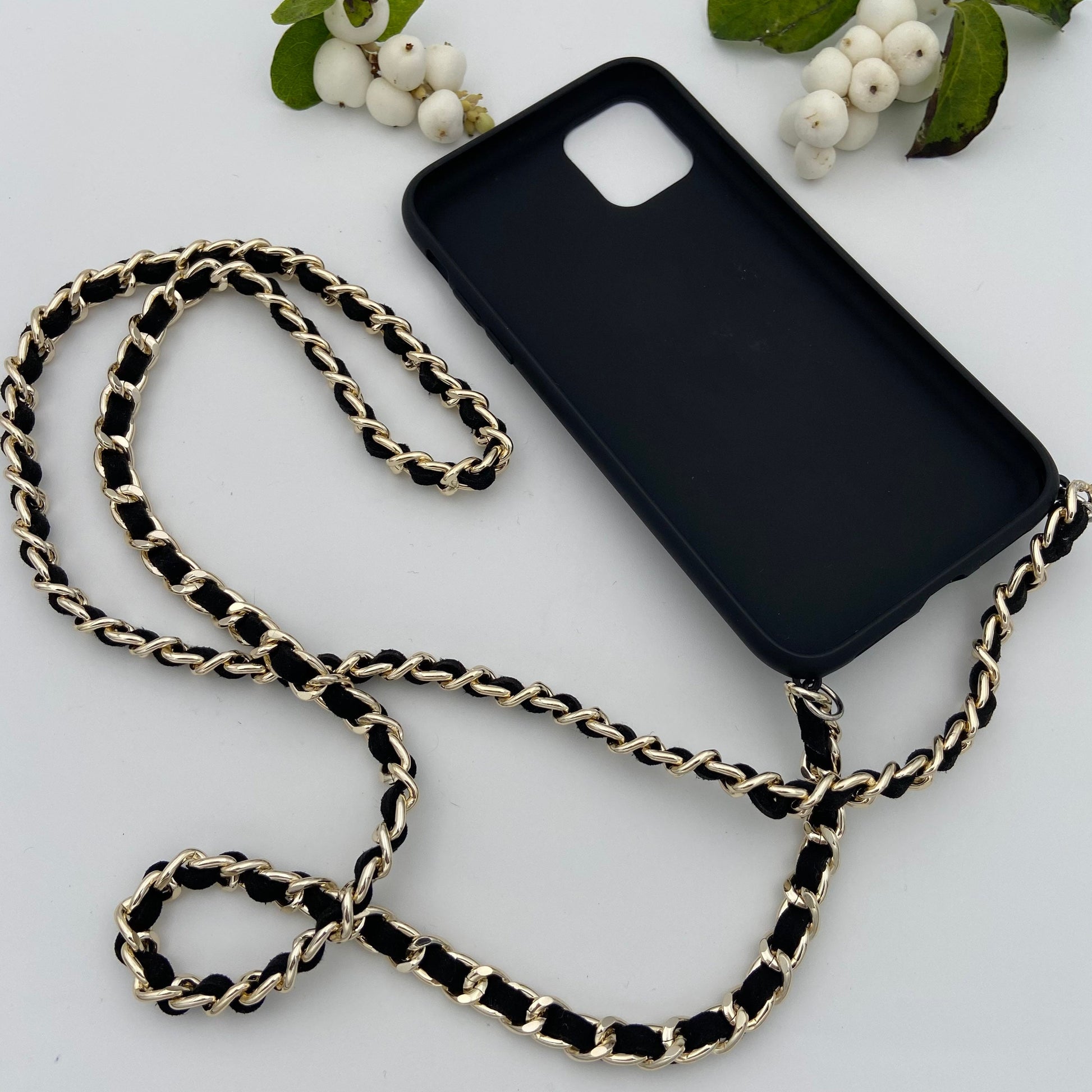 iPhone Sling Case, Samsung Cross body Phone Case, iPhone Strap, Phone Chain Strap, Shoulder Strap Phone Case, iPhone Gold Chain Lanyard