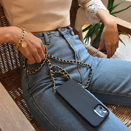 iPhone Sling Case, Samsung Cross body Phone Case, iPhone Strap, Phone Chain Strap, Shoulder Strap Phone Case, iPhone Gold Chain Lanyard