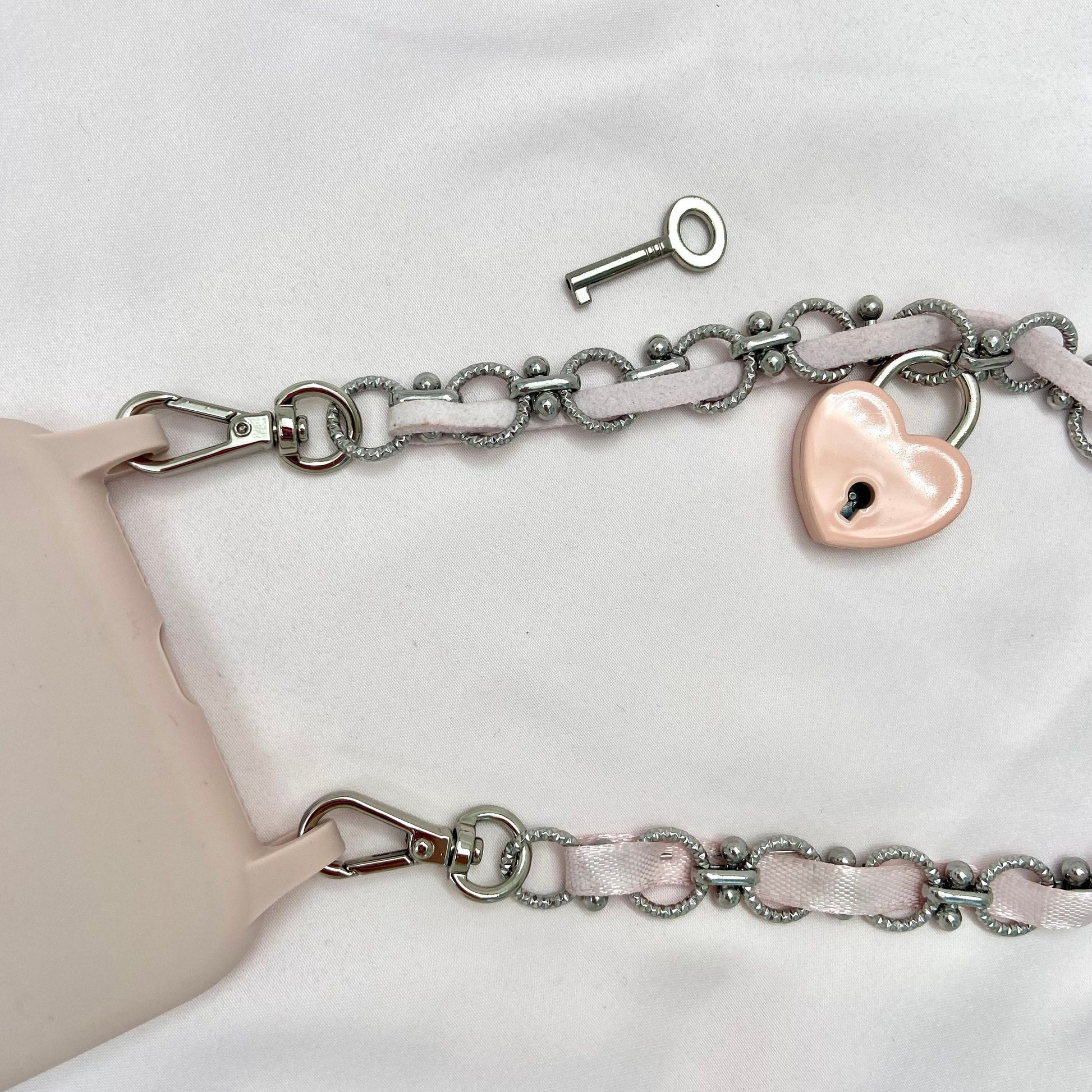 iPhone Sling Case, Samsung Pink Crossbody Phone Case, iPhone Strap, Phone Chain Strap, Shoulder Strap Phone Case, iPhone Pink Chain Lanyard