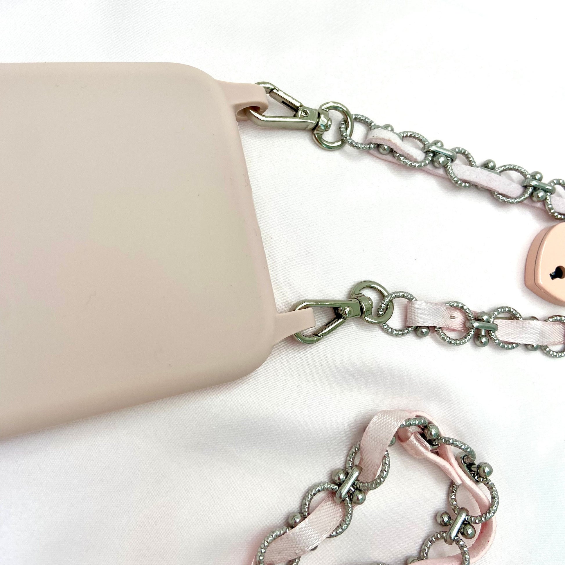 iPhone Sling Case, Samsung Pink Crossbody Phone Case, iPhone Strap, Phone Chain Strap, Shoulder Strap Phone Case, iPhone Pink Chain Lanyard