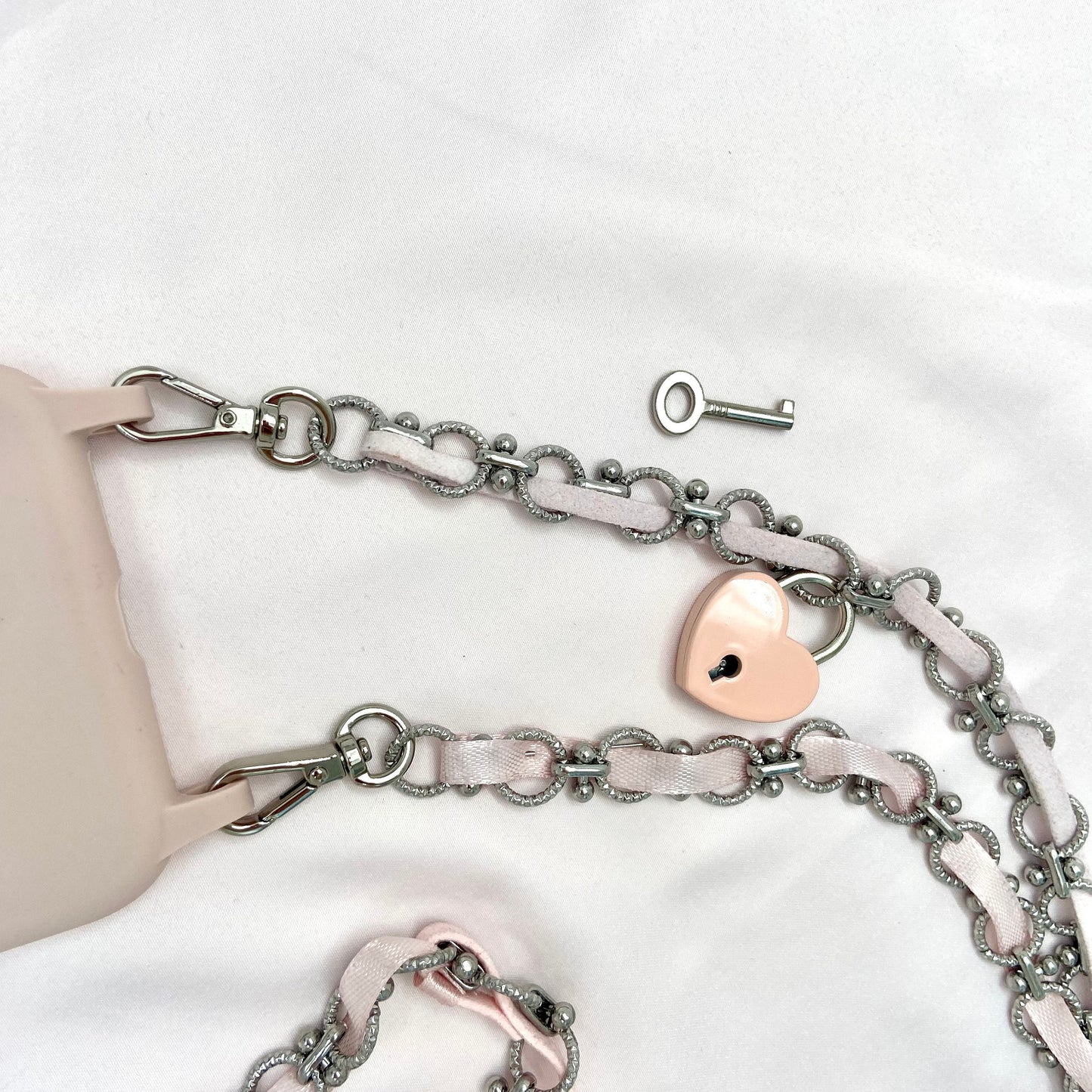 iPhone Sling Case, Samsung Pink Crossbody Phone Case, iPhone Strap, Phone Chain Strap, Shoulder Strap Phone Case, iPhone Pink Chain Lanyard