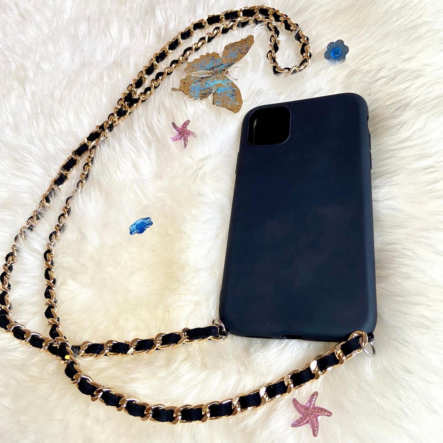 Crossbody Phone Lanyard, iPhone Sling Case, Samsung Crossbody Phone Case, iPhone Strap, Phone Case Shoulder Strap, iPhone Gold Chain Lanyard